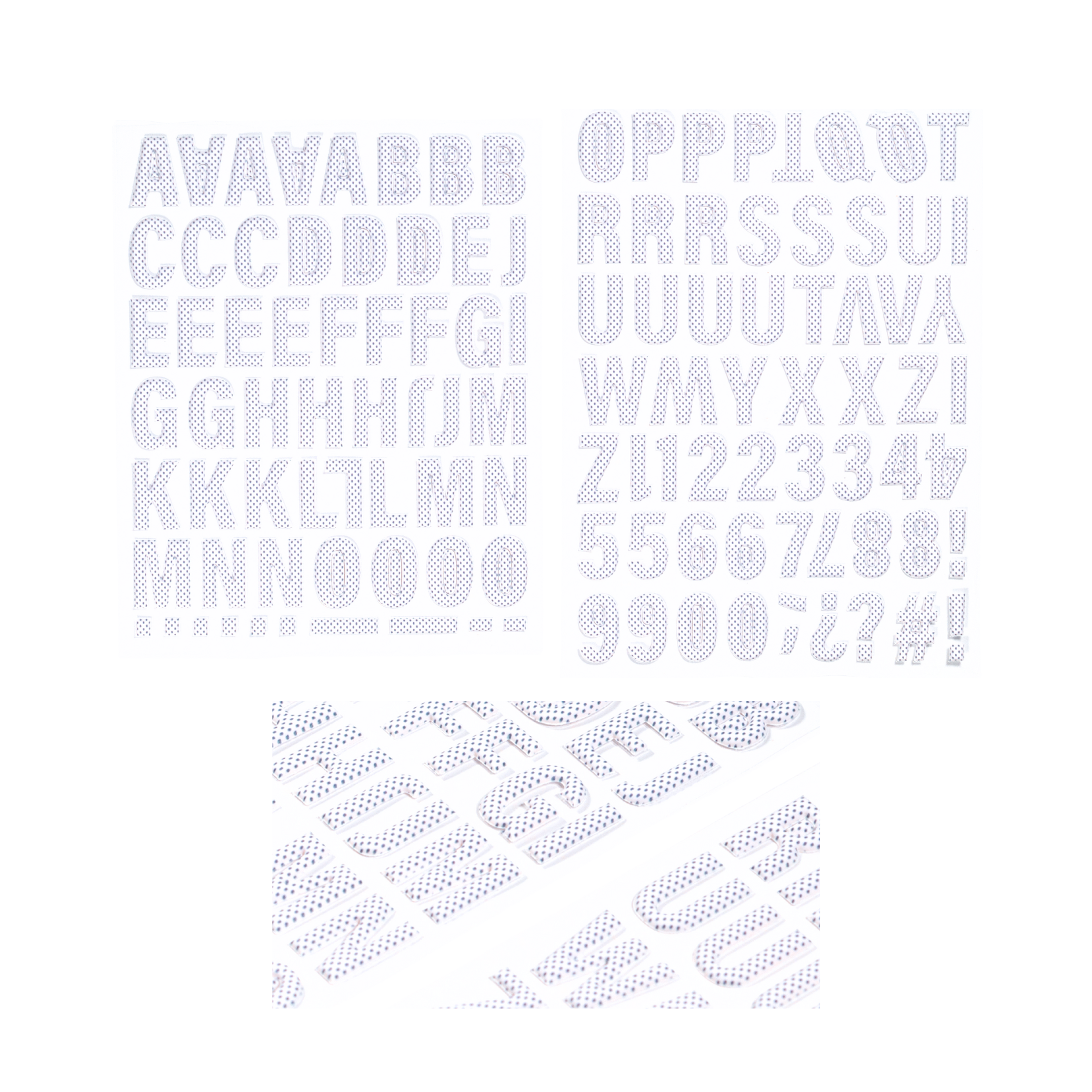 Puffy Sticker - ABC - Marineblau - Pünktchen