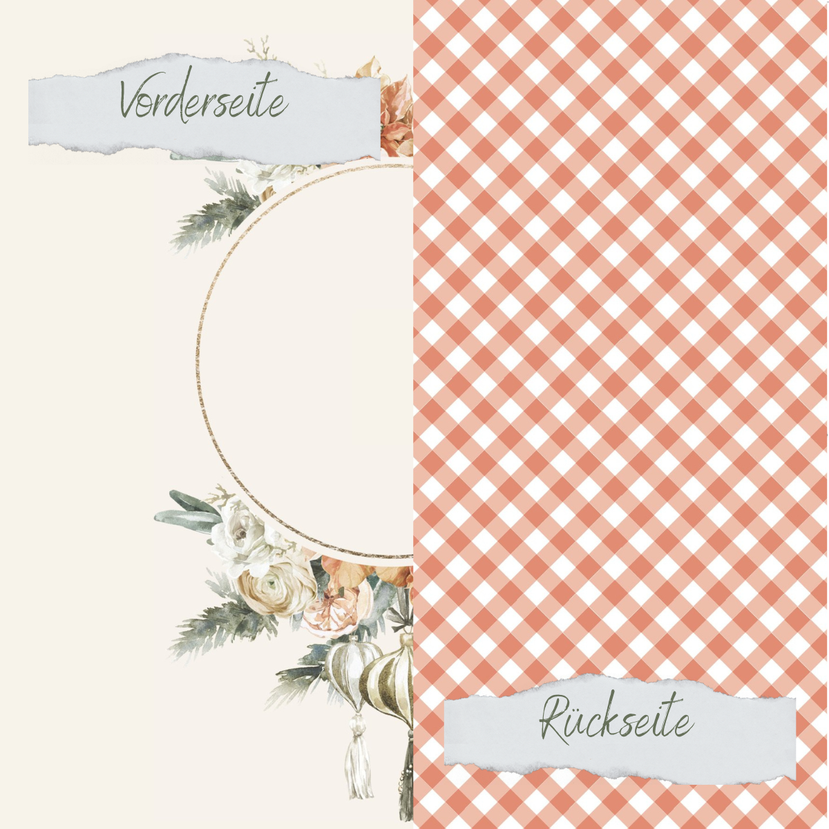CD-DP-770 Papel de diseño - Weihnachtsfreude - Kreis - Impreso por las dos caras
