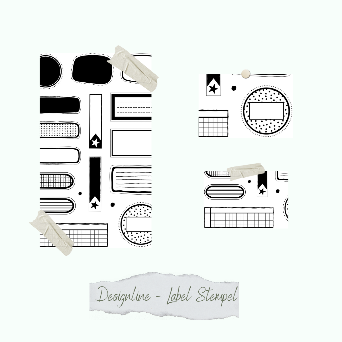 Set de tampons - Designline - Label Stempel