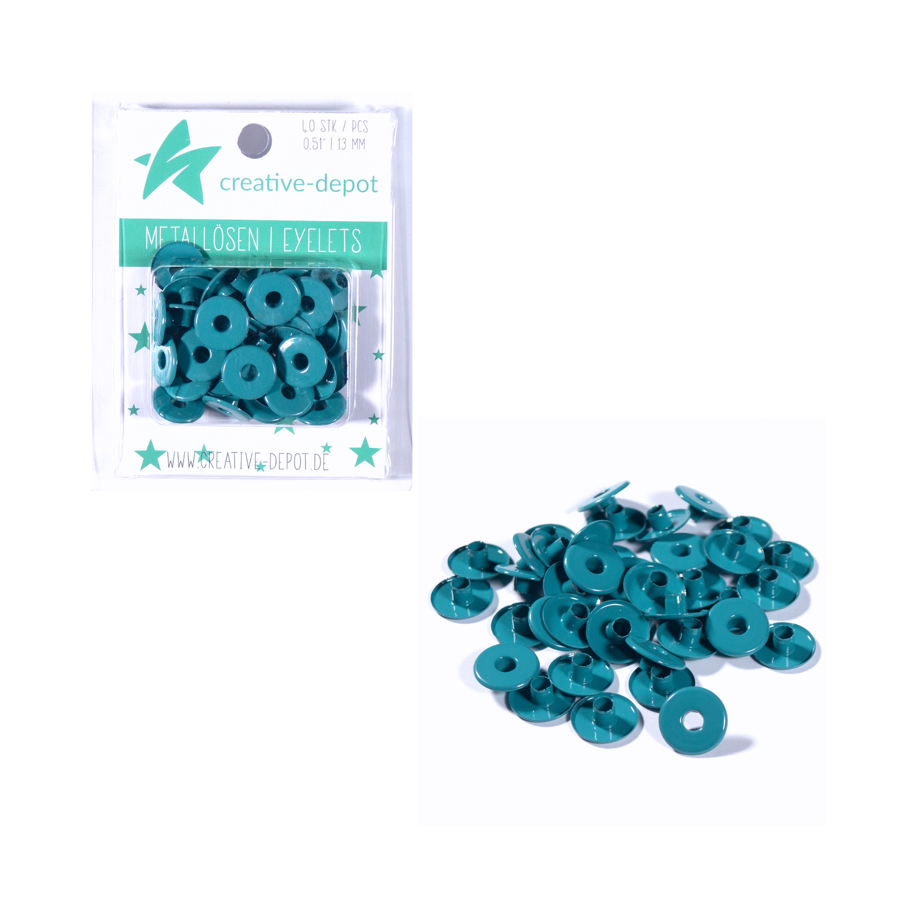 Largeur des oeillets - Sage - 13mm