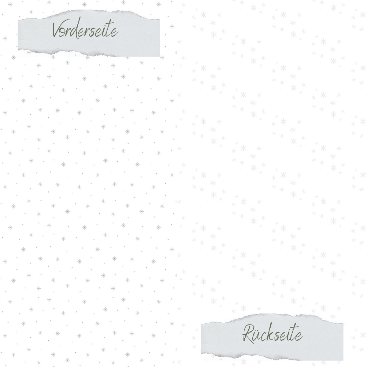 Designpapier - Coverpapier - Schneegestöber - Doppelseitig bedruckt