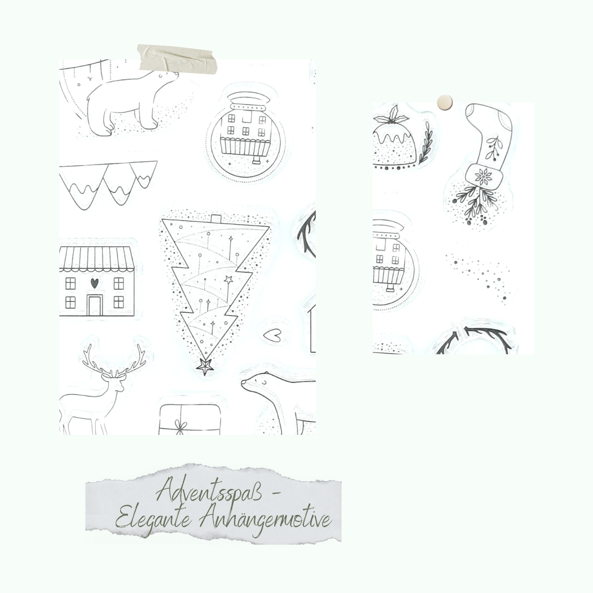 Stamp set - Adventsspaß - Elegante Anhängermotive