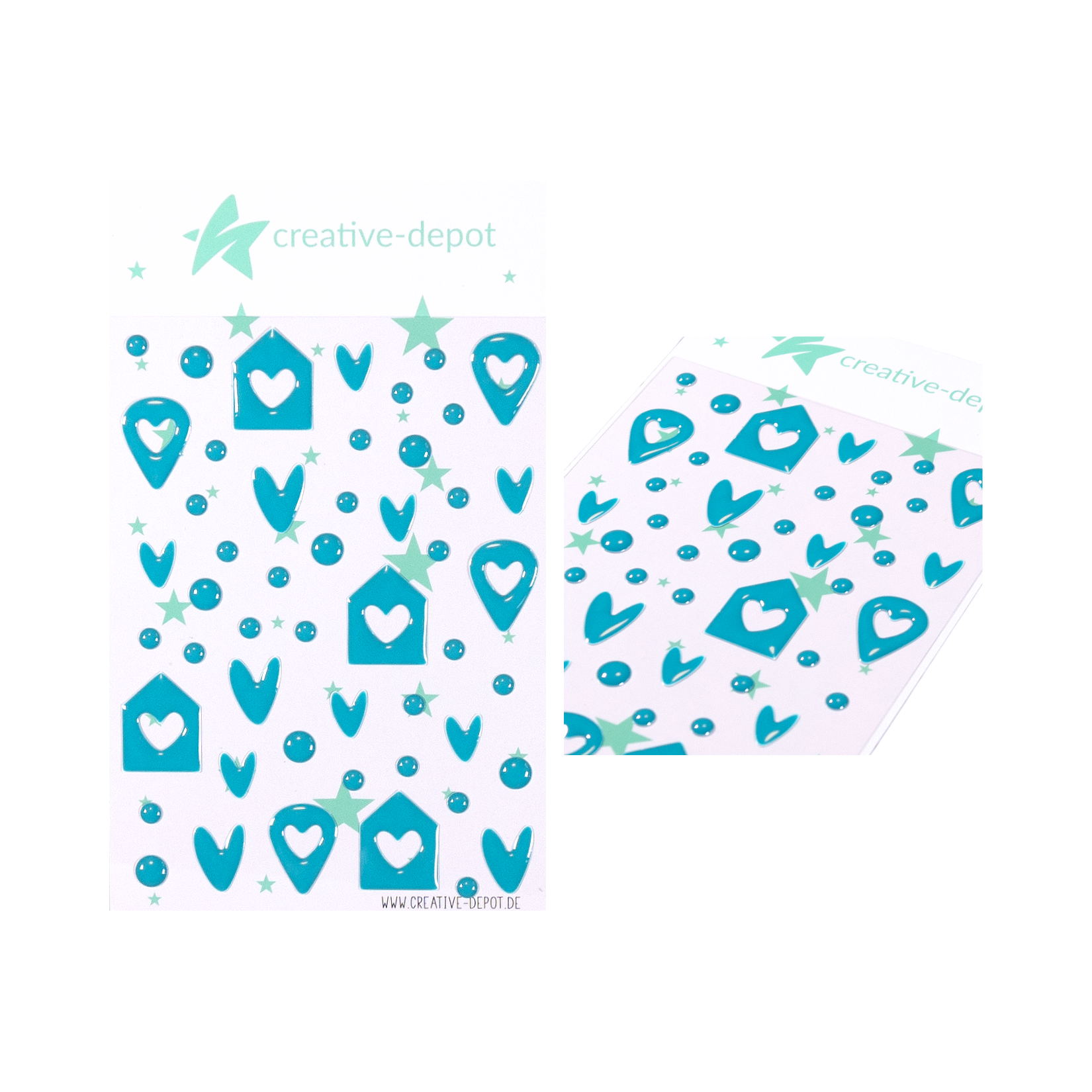 Enamel Dots - Häuschen Mix - Salbei