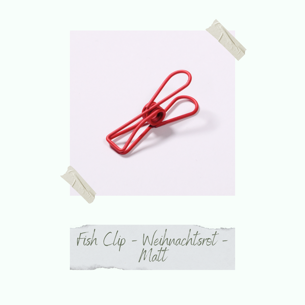 Fish Clip - Weihnachtsrot - Matt