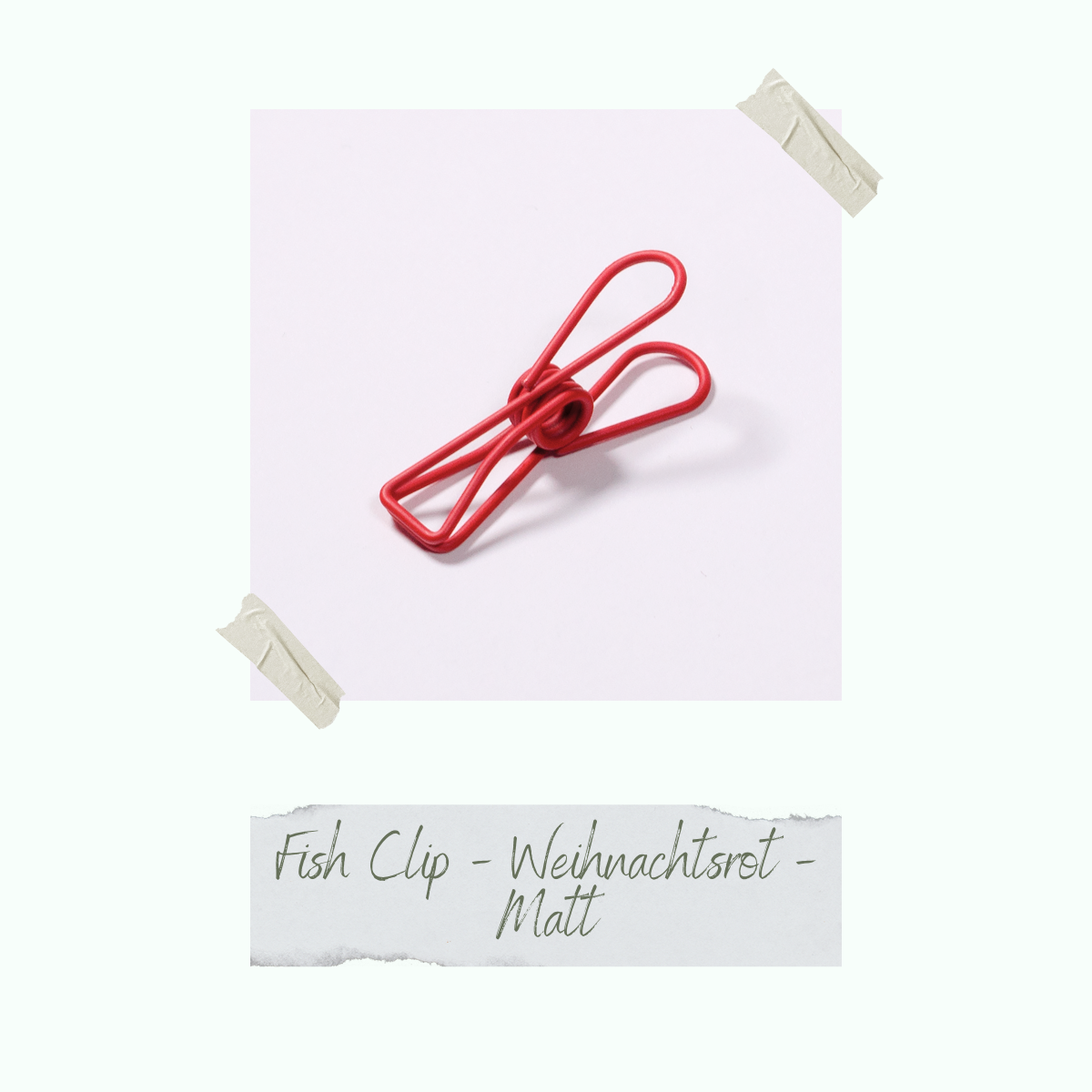 CD-ZB-045_Fish-Clip-Weihnachtsrot-Matt-einzeln Fish Clip - Weihnachtsrot - Matt