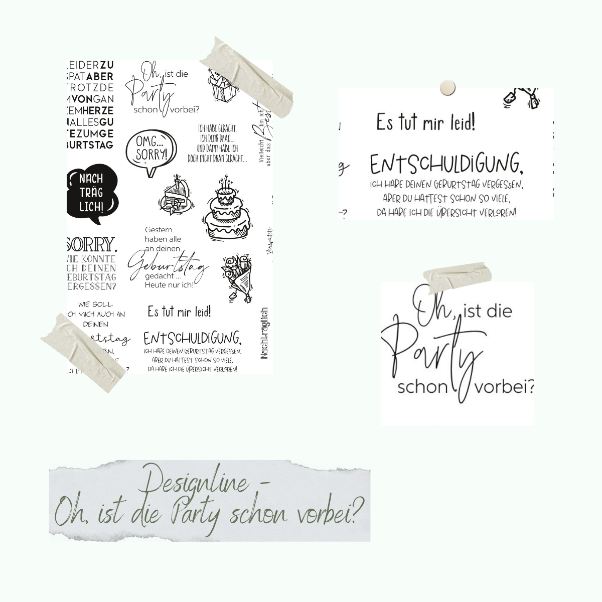 Stamp set - Designline - Oh, ist die Party schon vorbei?