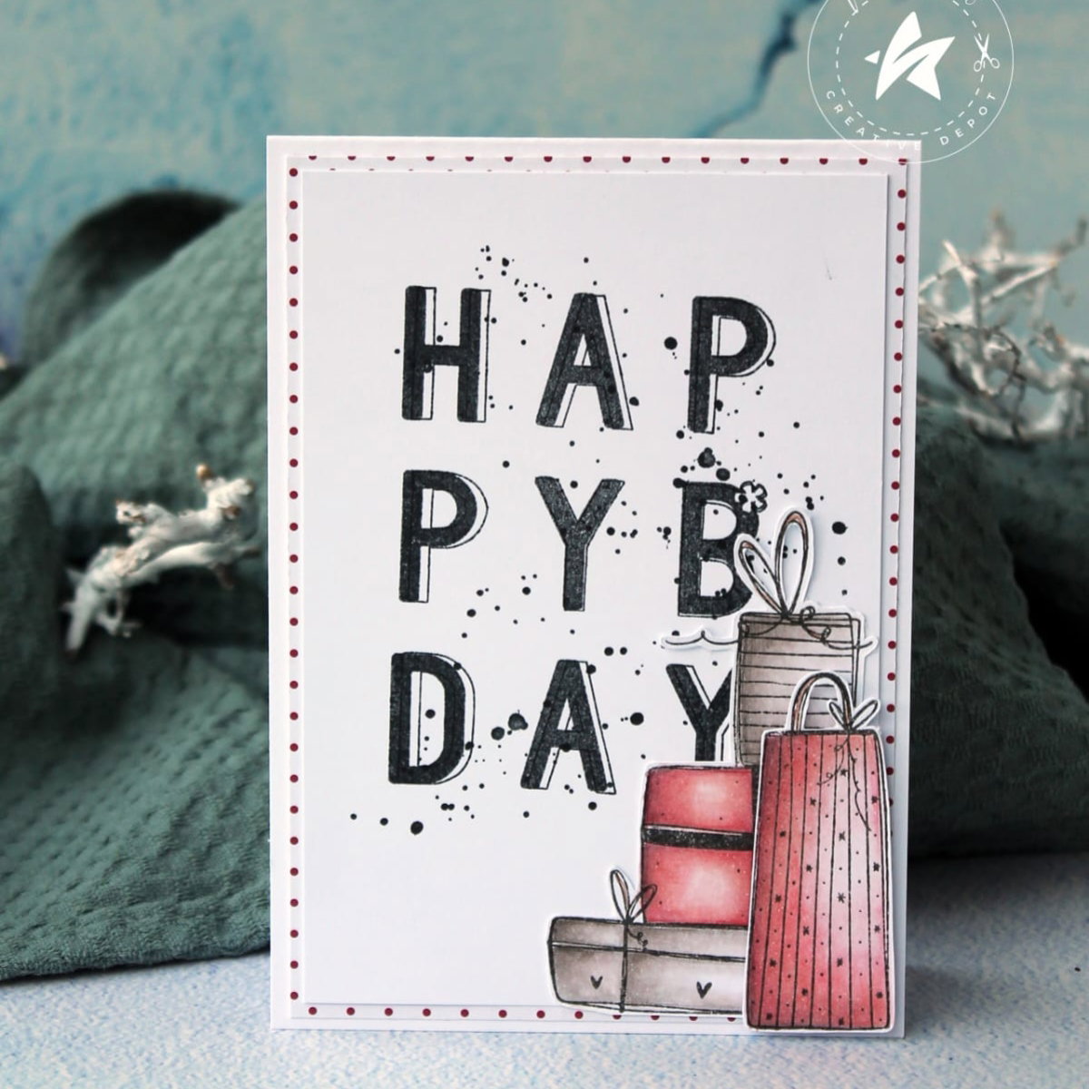 Stempelset - Carolas Layerspaß - Happy Bday - Outline