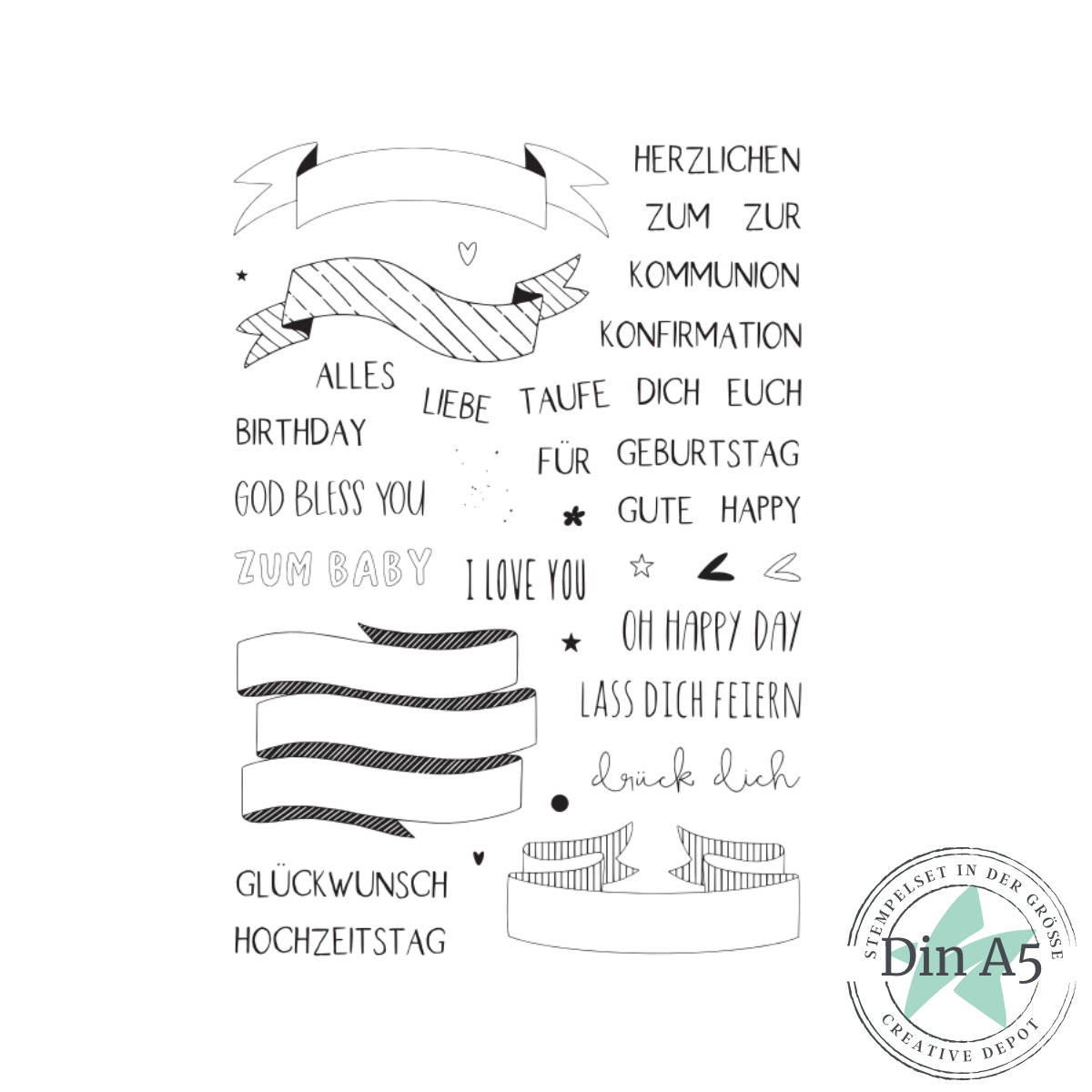 Stempelset - Bannerliebe