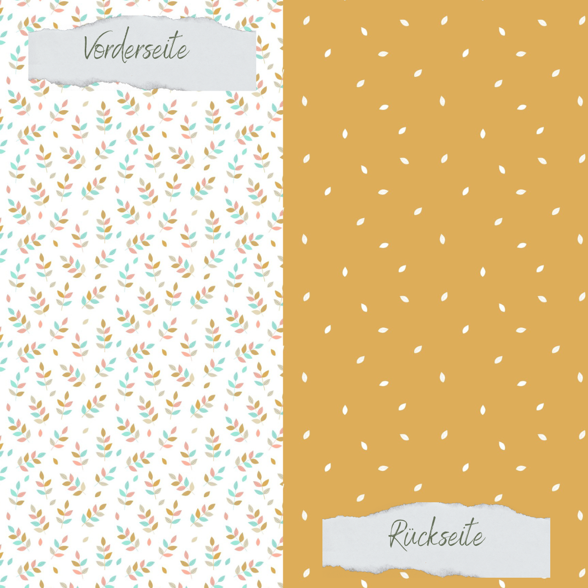 Papier décoratif - Feuilles colorées - Imprimé recto-verso