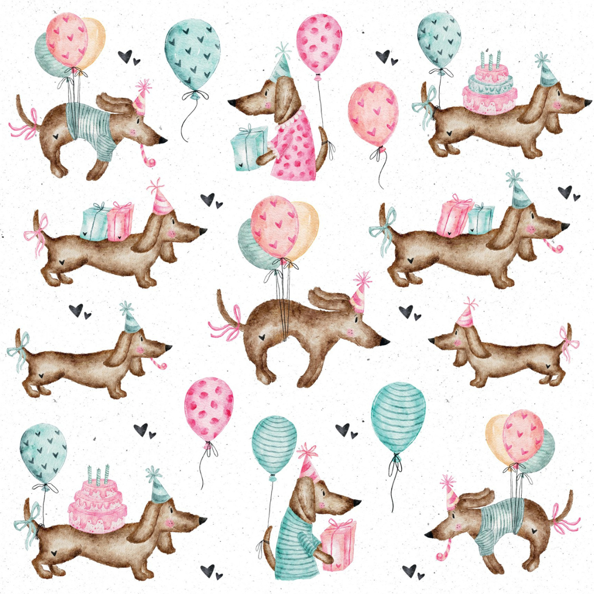 Designpapier - Designline - Partydackel  Designpapier - Designline - Partydackel
