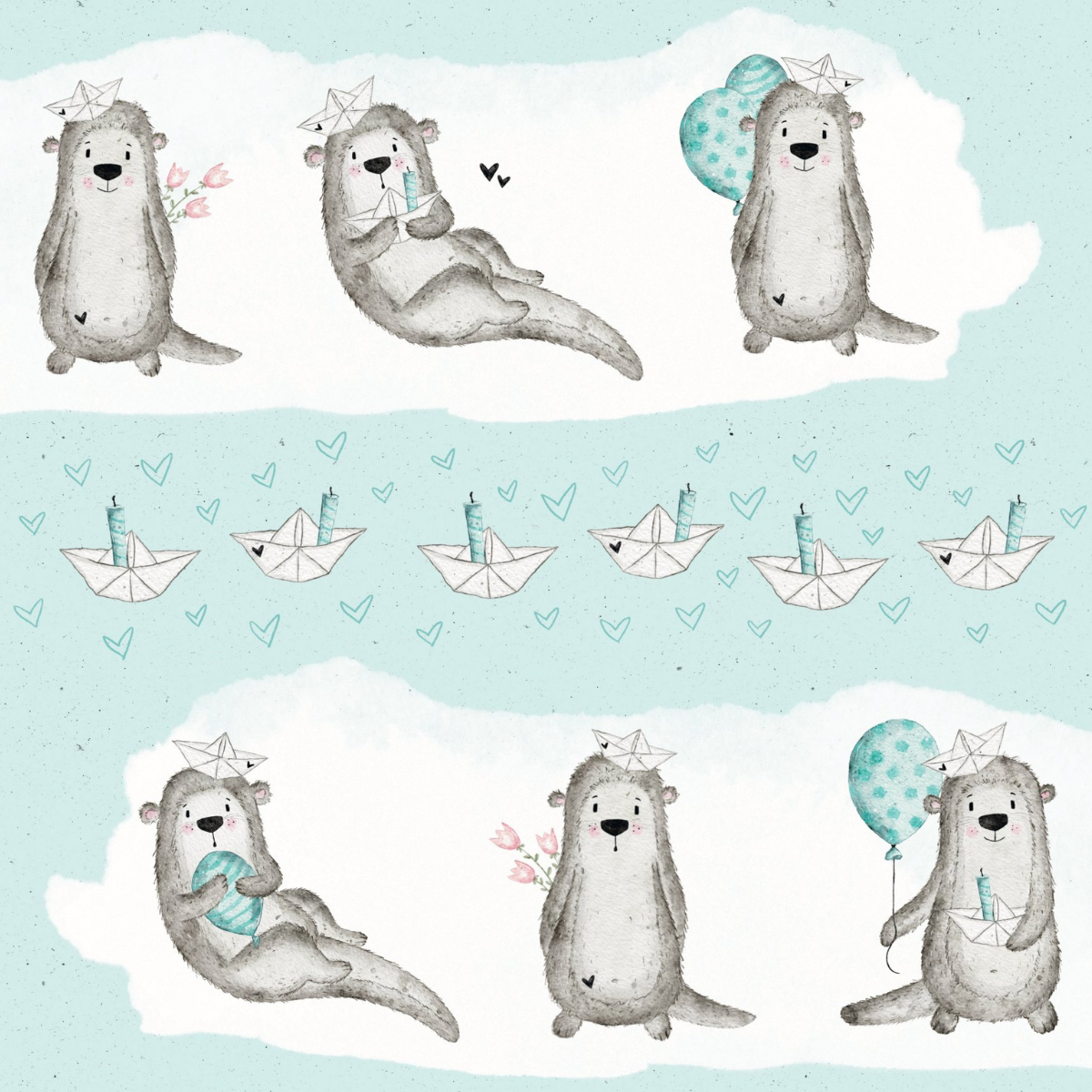 Design paper - Designline - Otterliebe - Mint