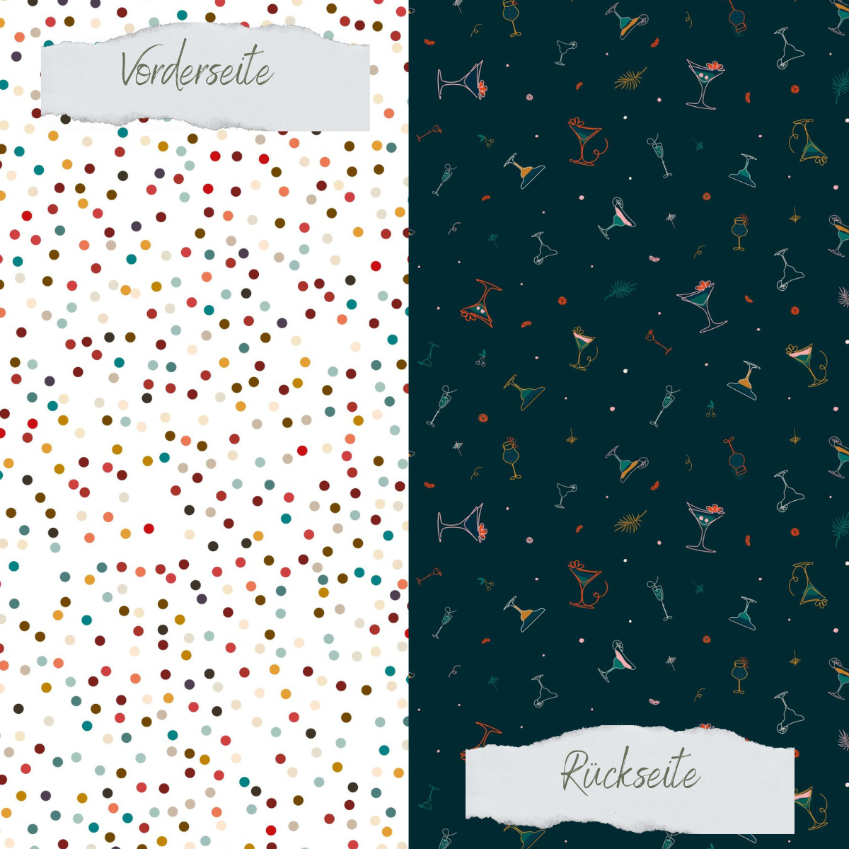 Designpapier - Cheers - Doppelseitig bedruckt   