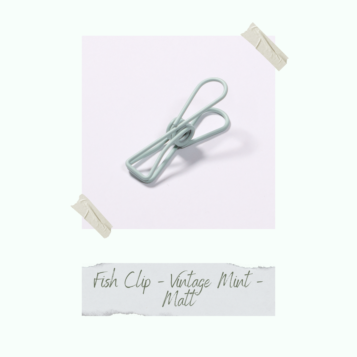 CD-ZB-047_Fish-Clip-Vintage-Mint-Matt-einzeln Fish Clip - Vintage Mint - Matt