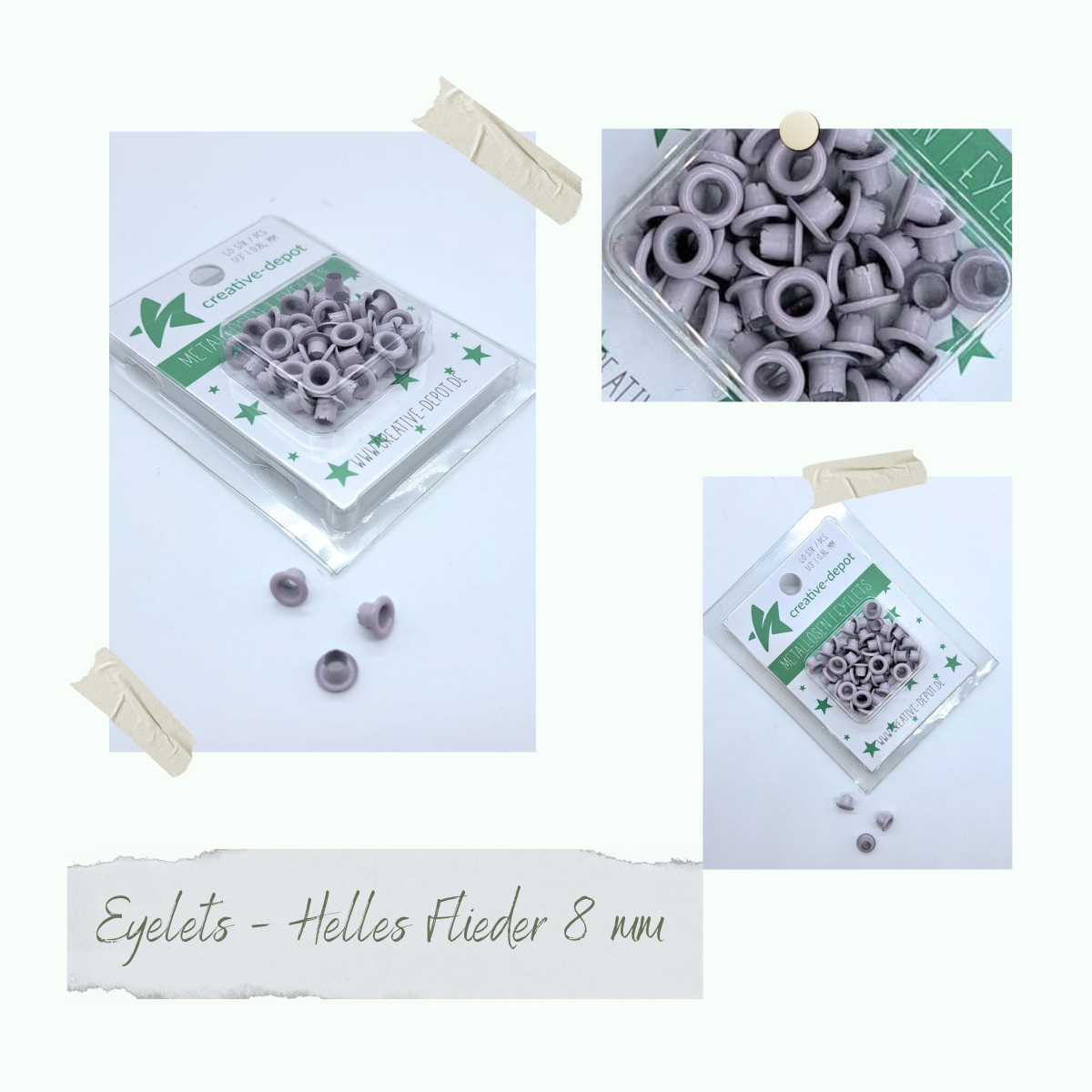 Eyelets - Helles Flieder - 8mm