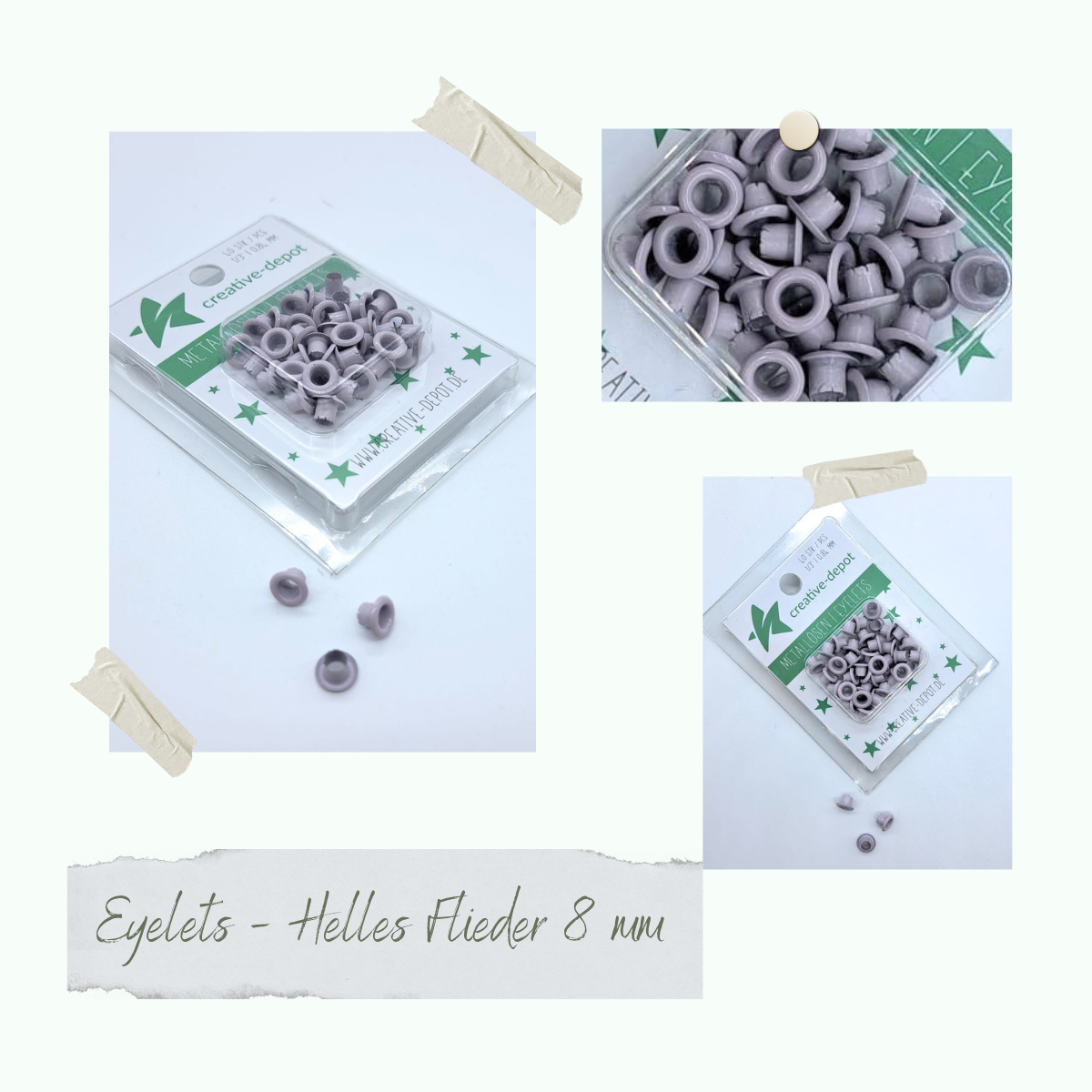 CD-EY-014 Eyelets - Helles Flieder - 8mm