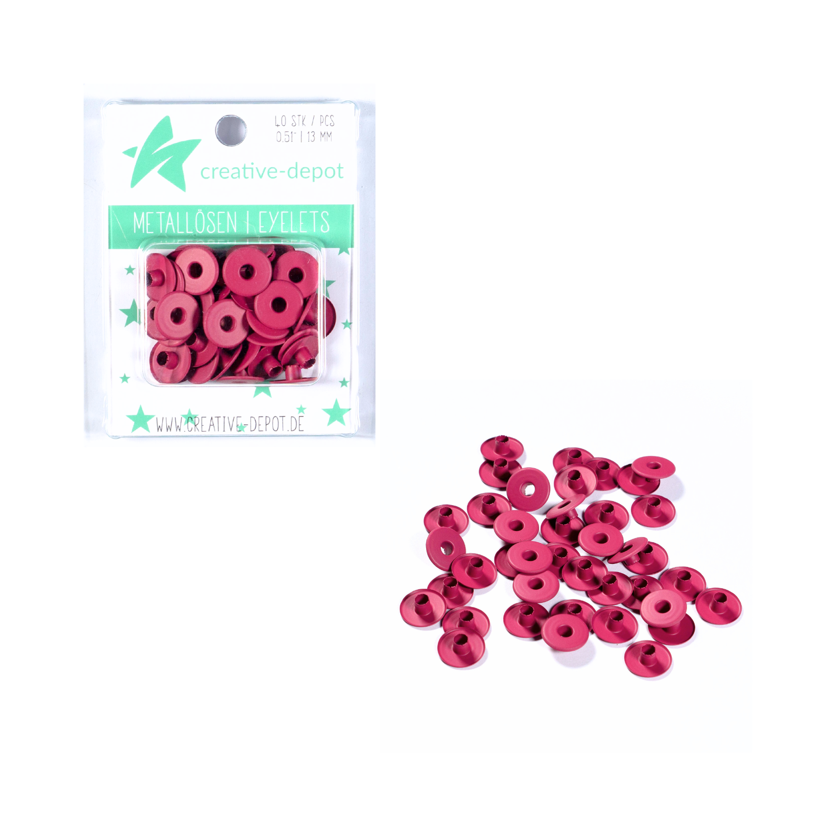 Breite Eyelets - Herbstbeere - Matt - 13 mm