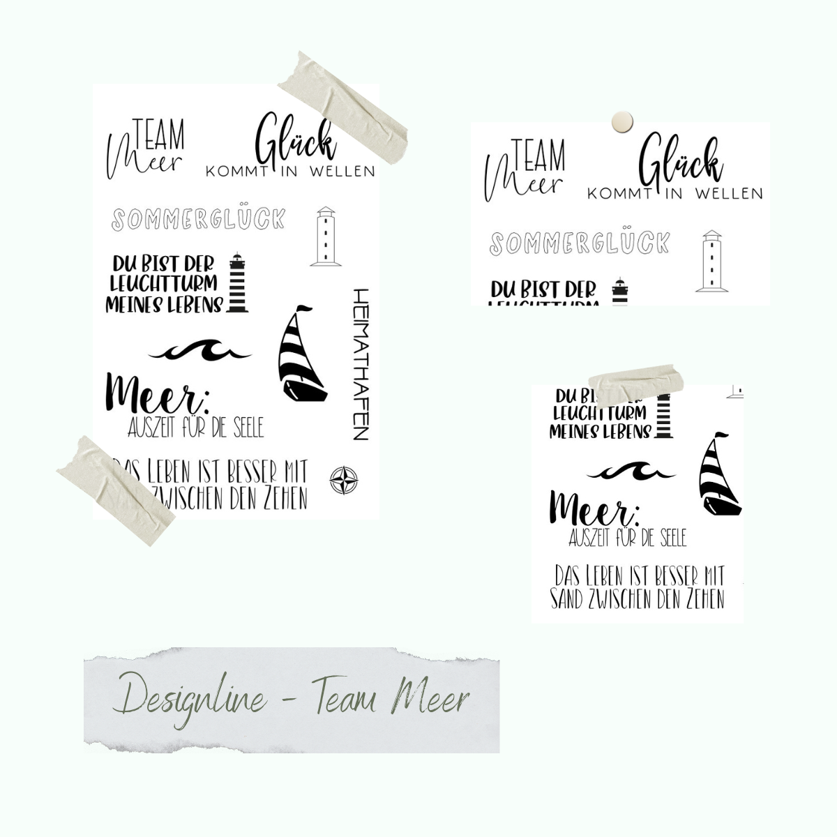 CD-Stt-1132-Designline-Team-Meer Jeu de timbres - Designline - Team Meer