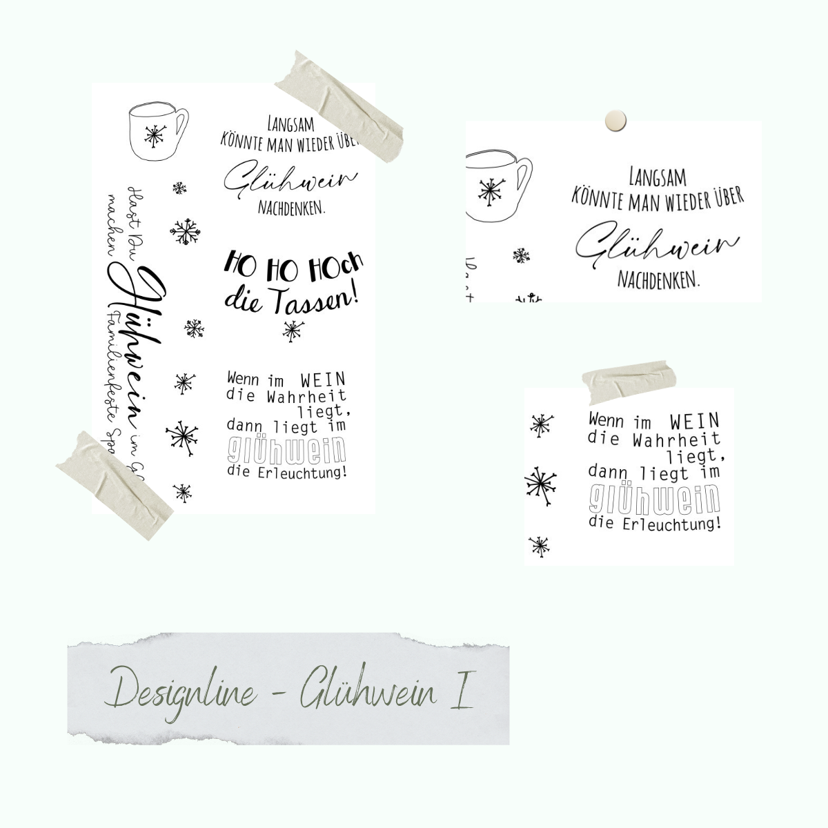 CD-Stt-1167-Designline-Gl-hwein-I Jeu de timbres - Designline - Glühwein I