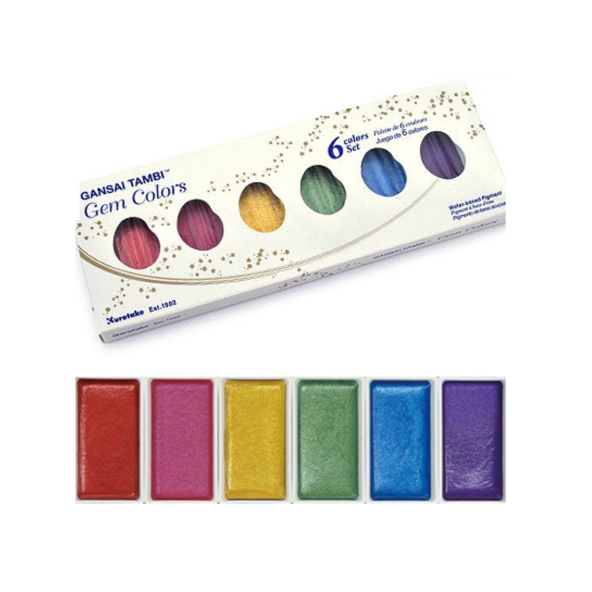 Gansai Tambi - Gem Colors - 6er Set