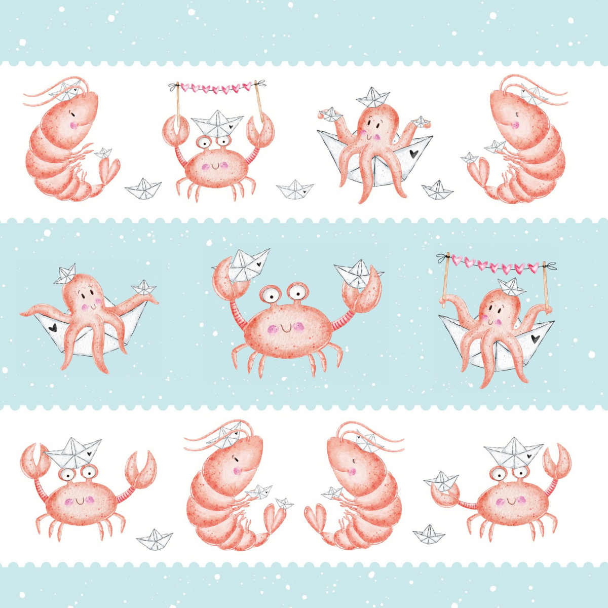 Designpapier - Maritime Tiefseebande