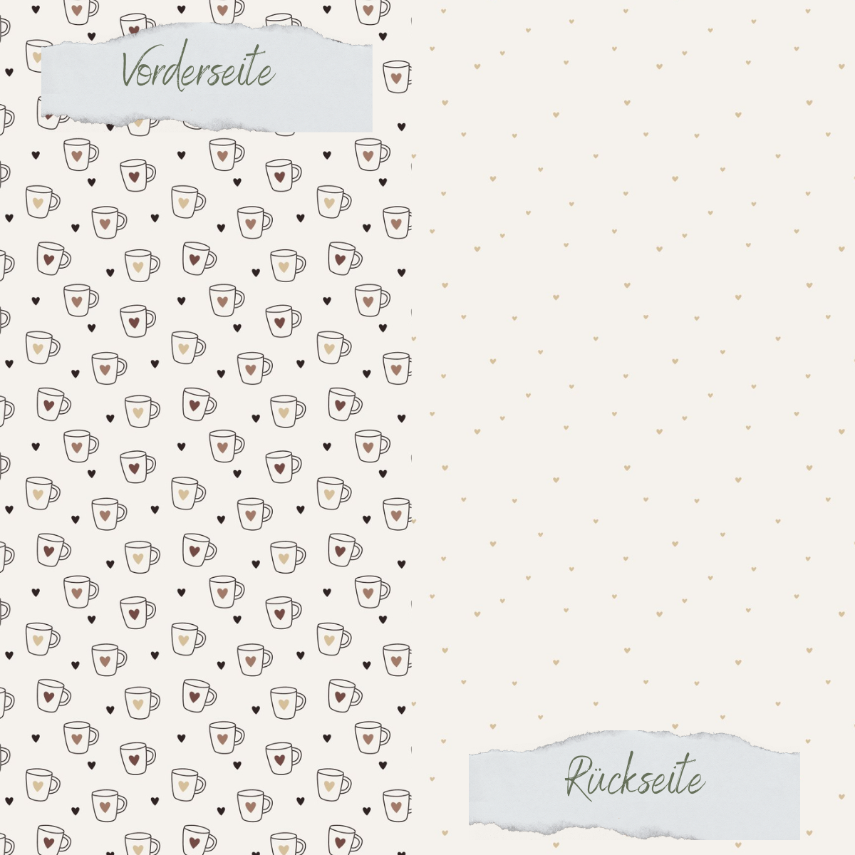 Designer paper – Kaffeeliebe – Printed on both sides