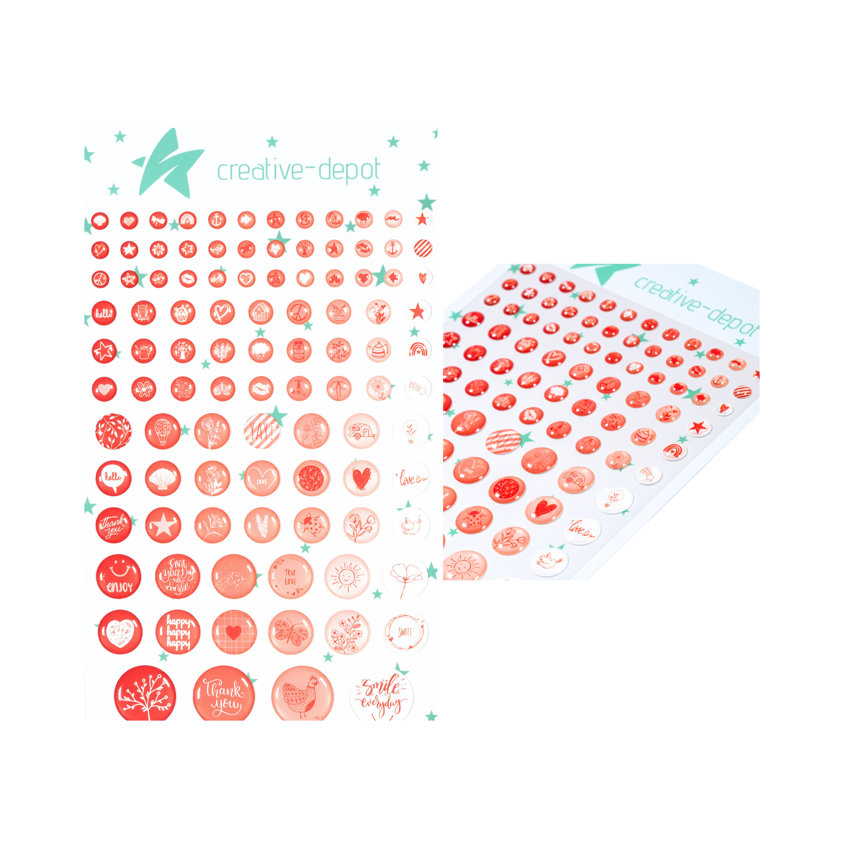 Enamel Dots - Motive - Weihnachtsrot