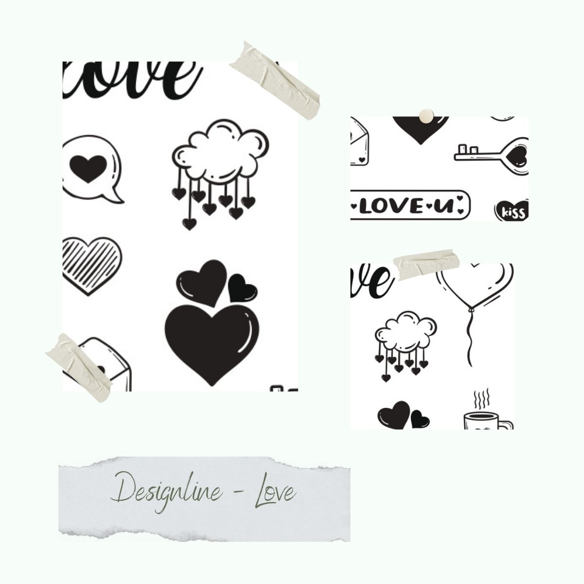 Jeu de timbres - Designline - Love