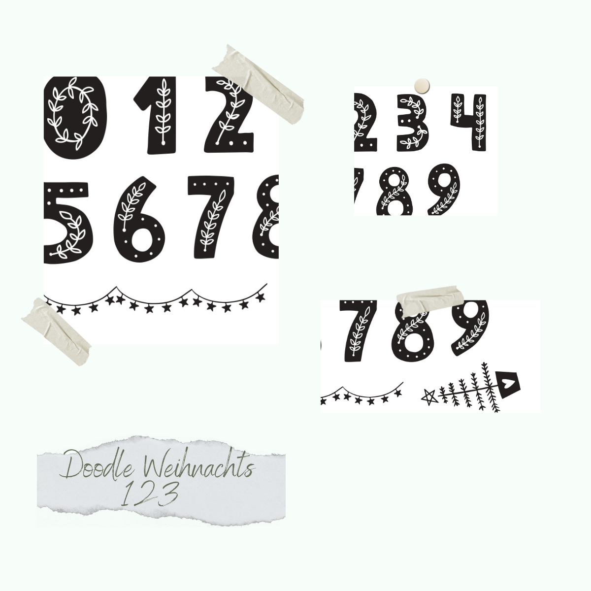 St-973-Doodle-Weihnachts-123 Set de sellos - Doodle Weihnachts-123