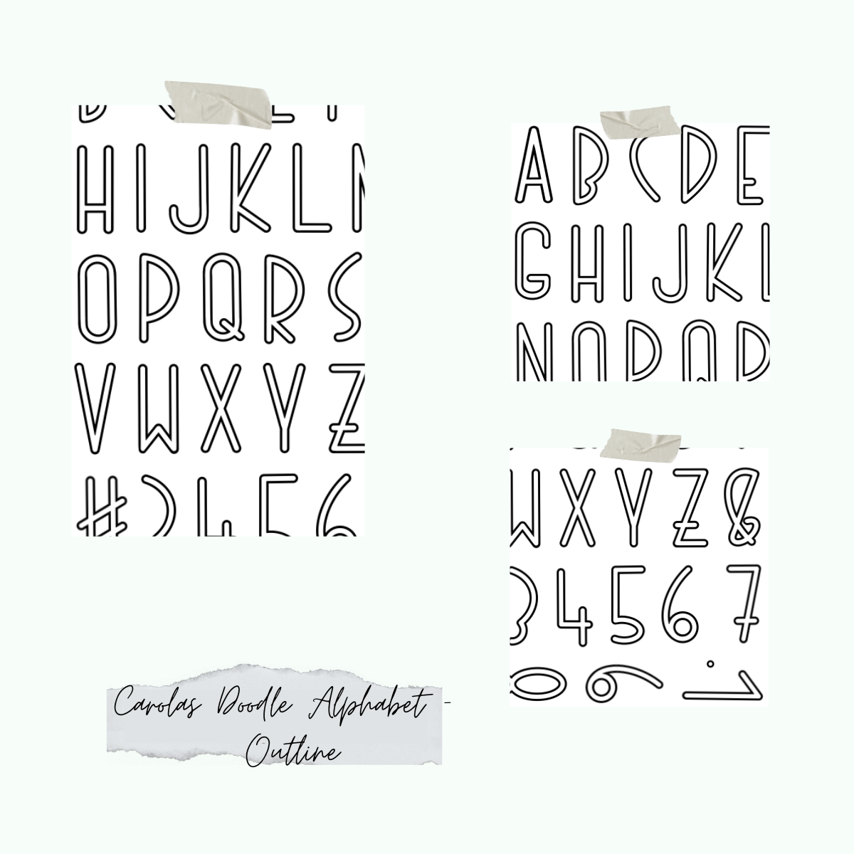 Carolas-Doodle-Alphabet-Outline