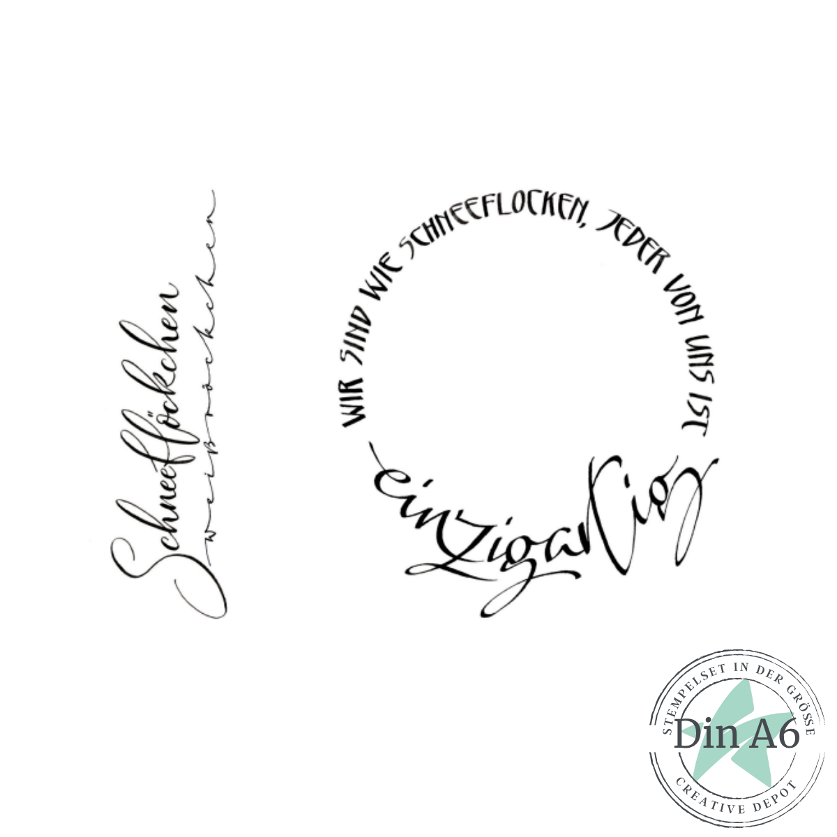 Stempelset - Wir sind wie Schneeflocken