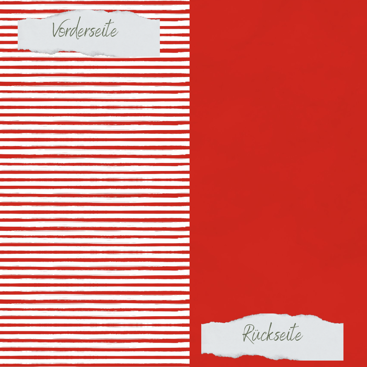 Papel de diseño - Basic - Weihnachtsrot - Streifen + Uni - Doppelseitig bedruckt Papel de diseño - Basic - Weihnachtsrot - Streifen + Uni - Doppelseitig bedruckt