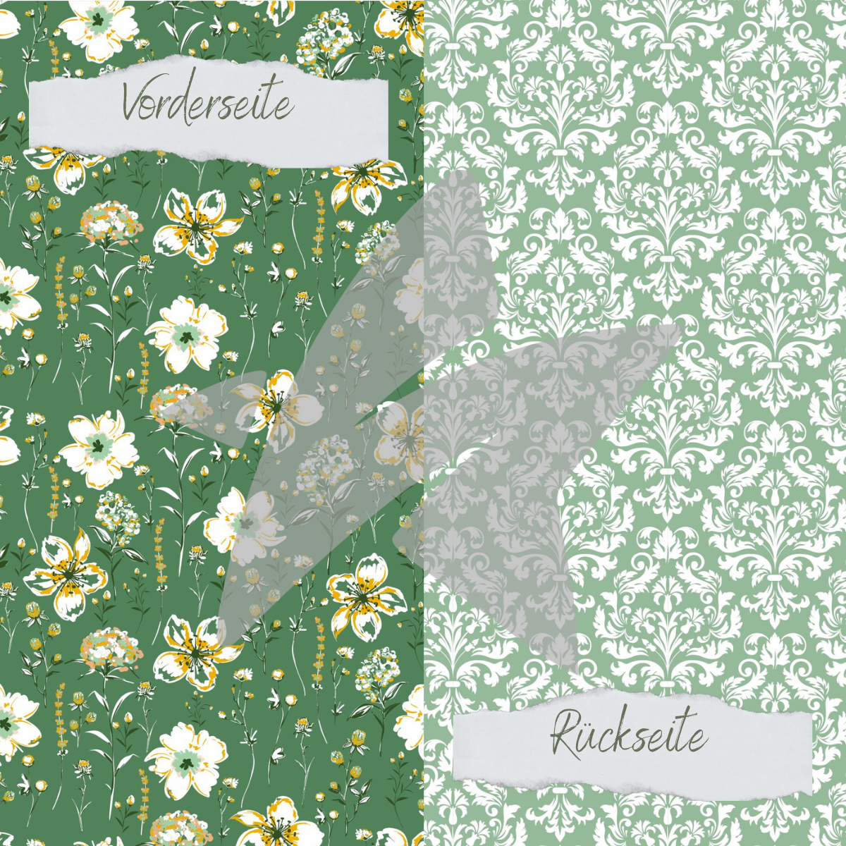 CD-DP-676-Designline-Barocke-Bl-ten Papel de diseño - Designline - Flores barrocas - Impreso por las dos caras