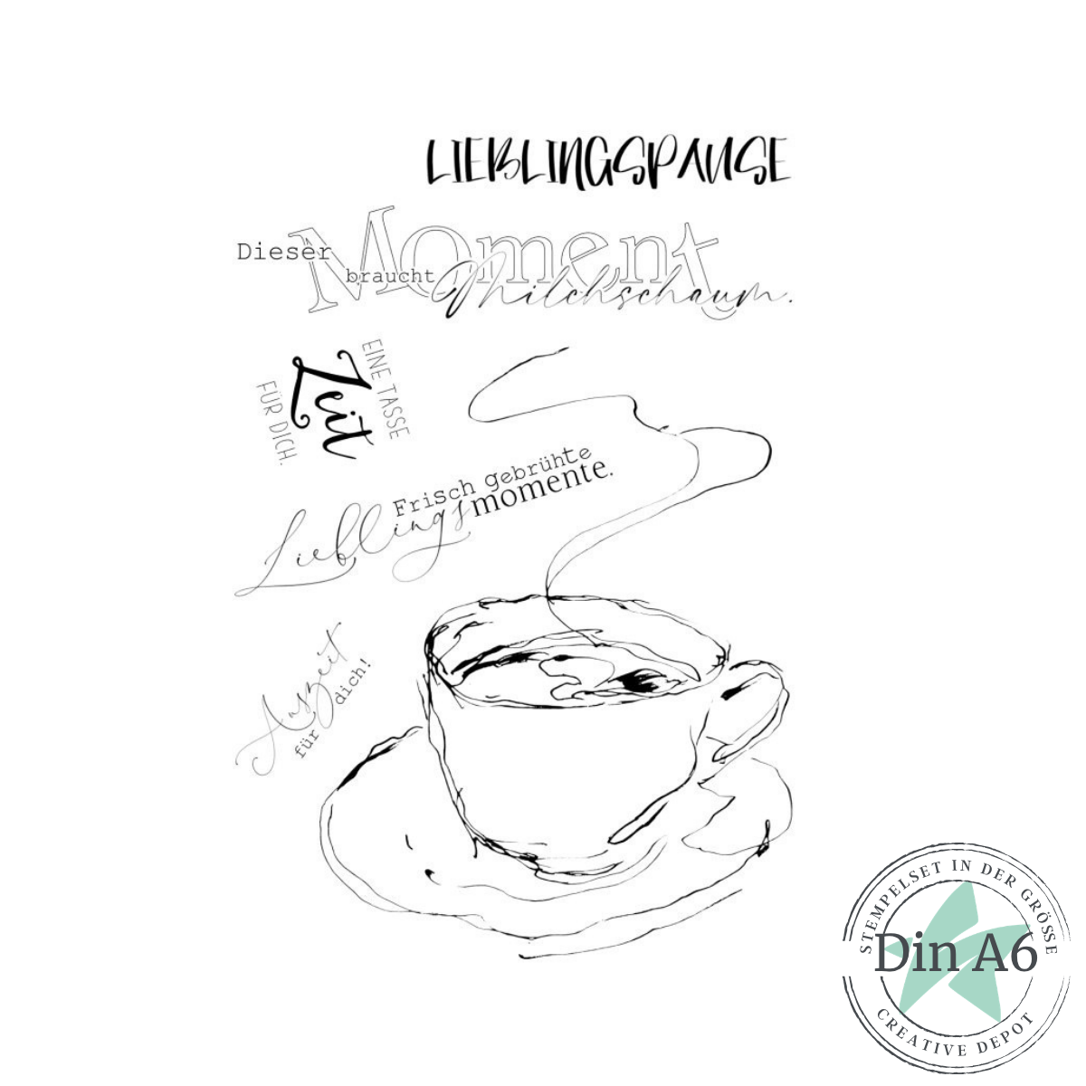 Stempelset - Eine Tasse Zeit für dich