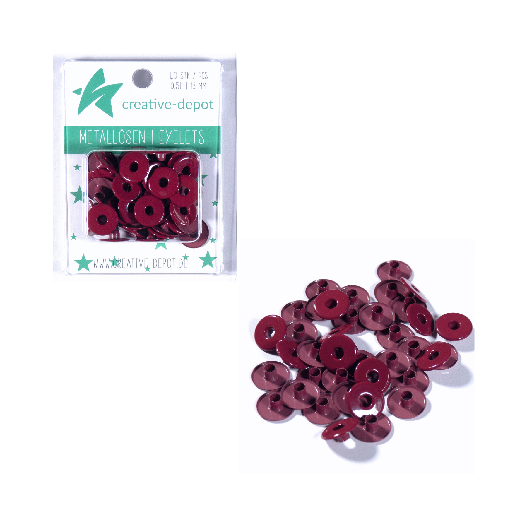 Breite Eyelets - Chili - 13mm