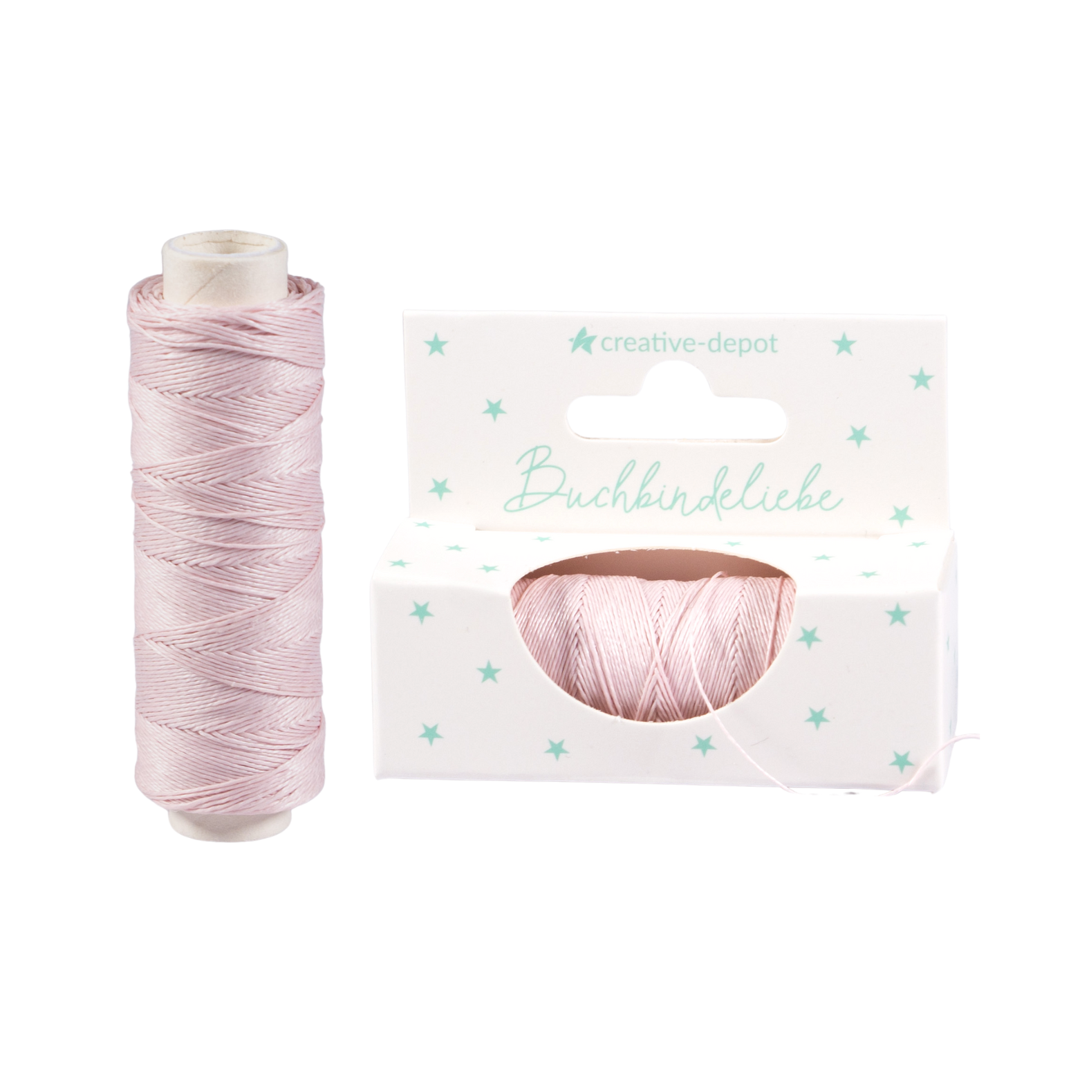 Leinenzwirn gewachst - Pastell Flieder - Buchbindeliebe