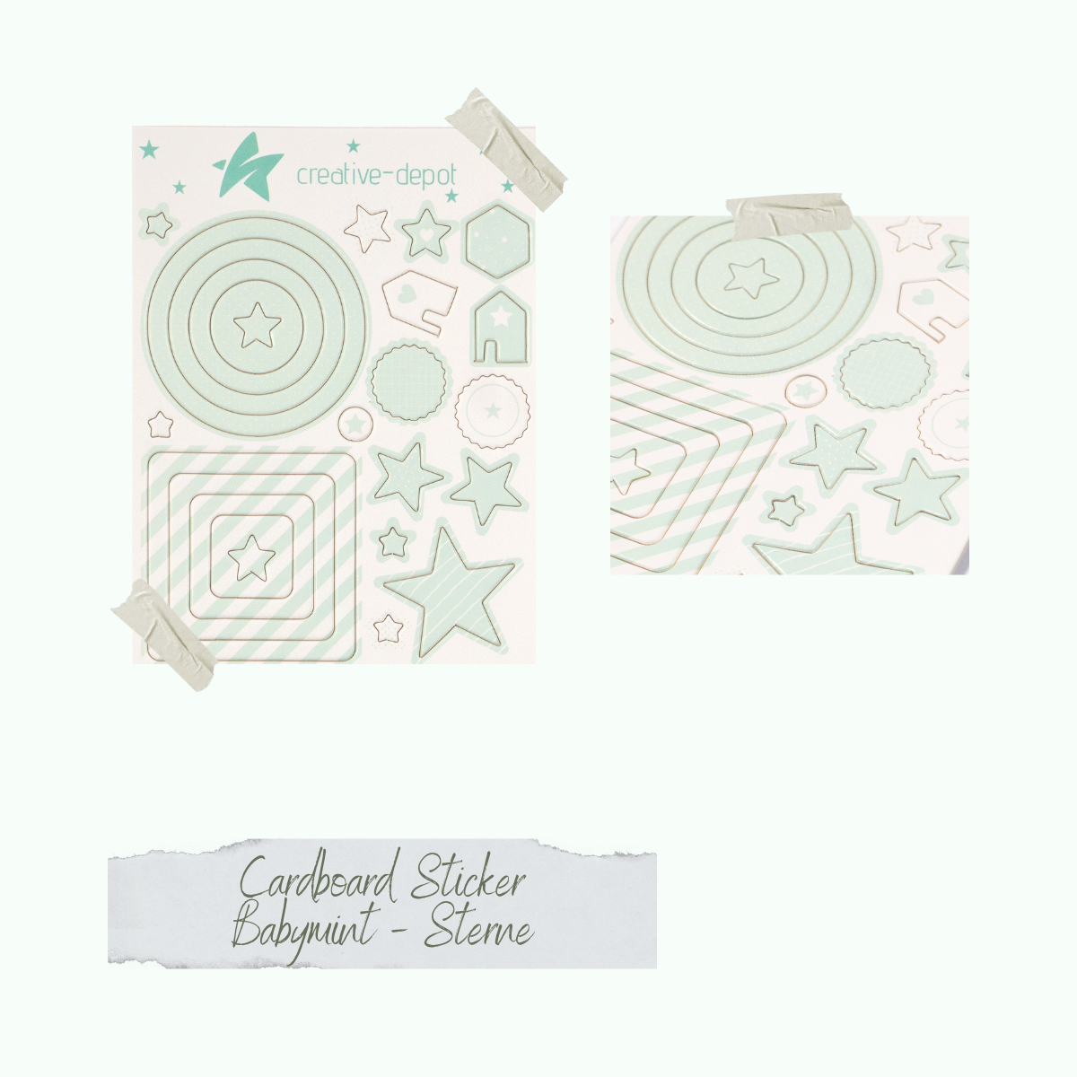 CD-CS-009_Cardboard-Sticker-Babymint-Sterne