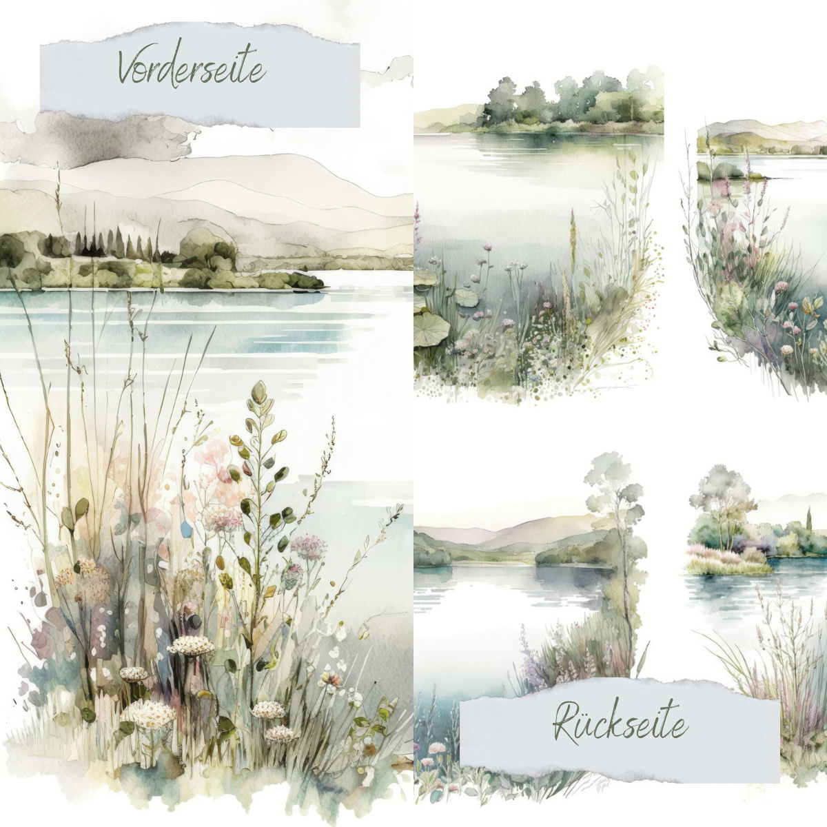 CD-DP-903 Papel de diseño - Am See - Impreso por las dos caras