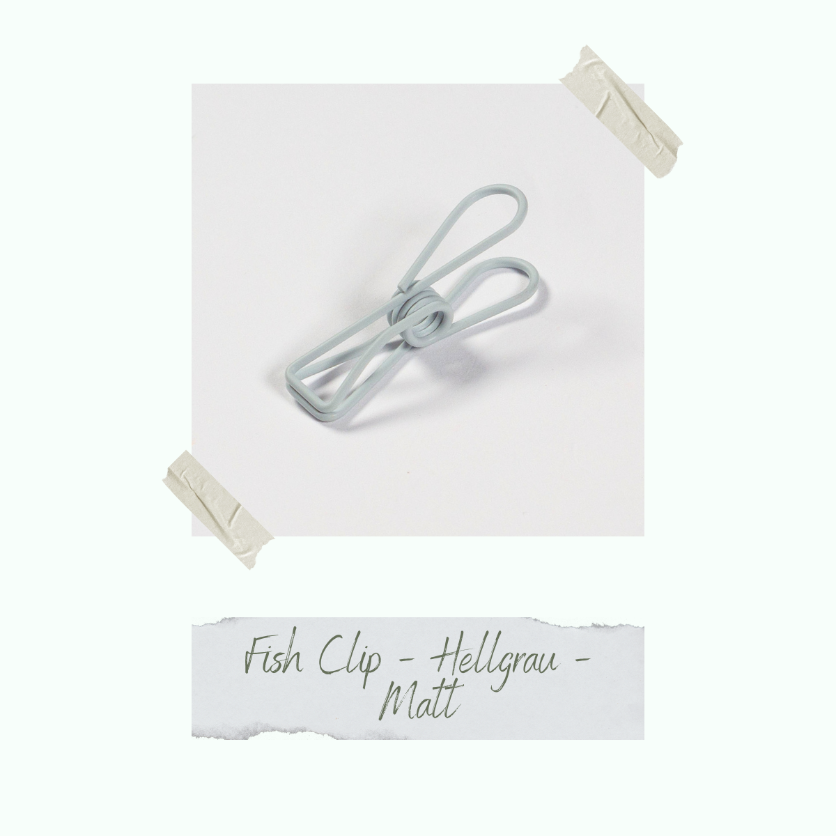 CD-ZB-091_Fish-Clip-Hellgrau-Matt Fish Clip - Hellgrau - 0,8 x 3,2 cm