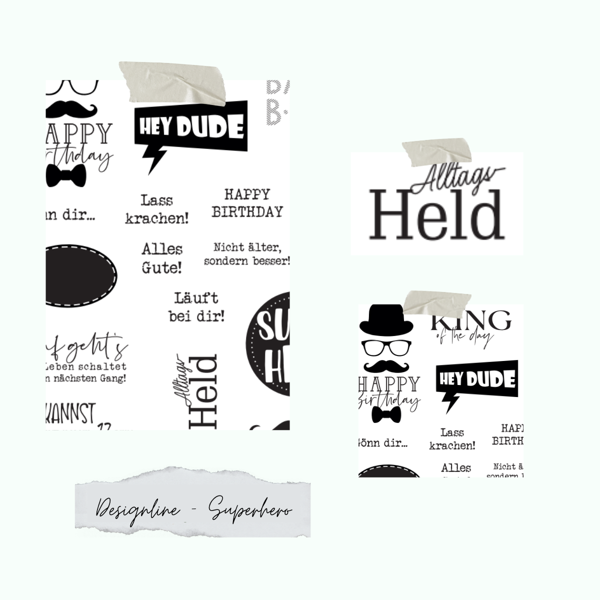 Designline-Superhero Set de tampons - Designline - Superhero