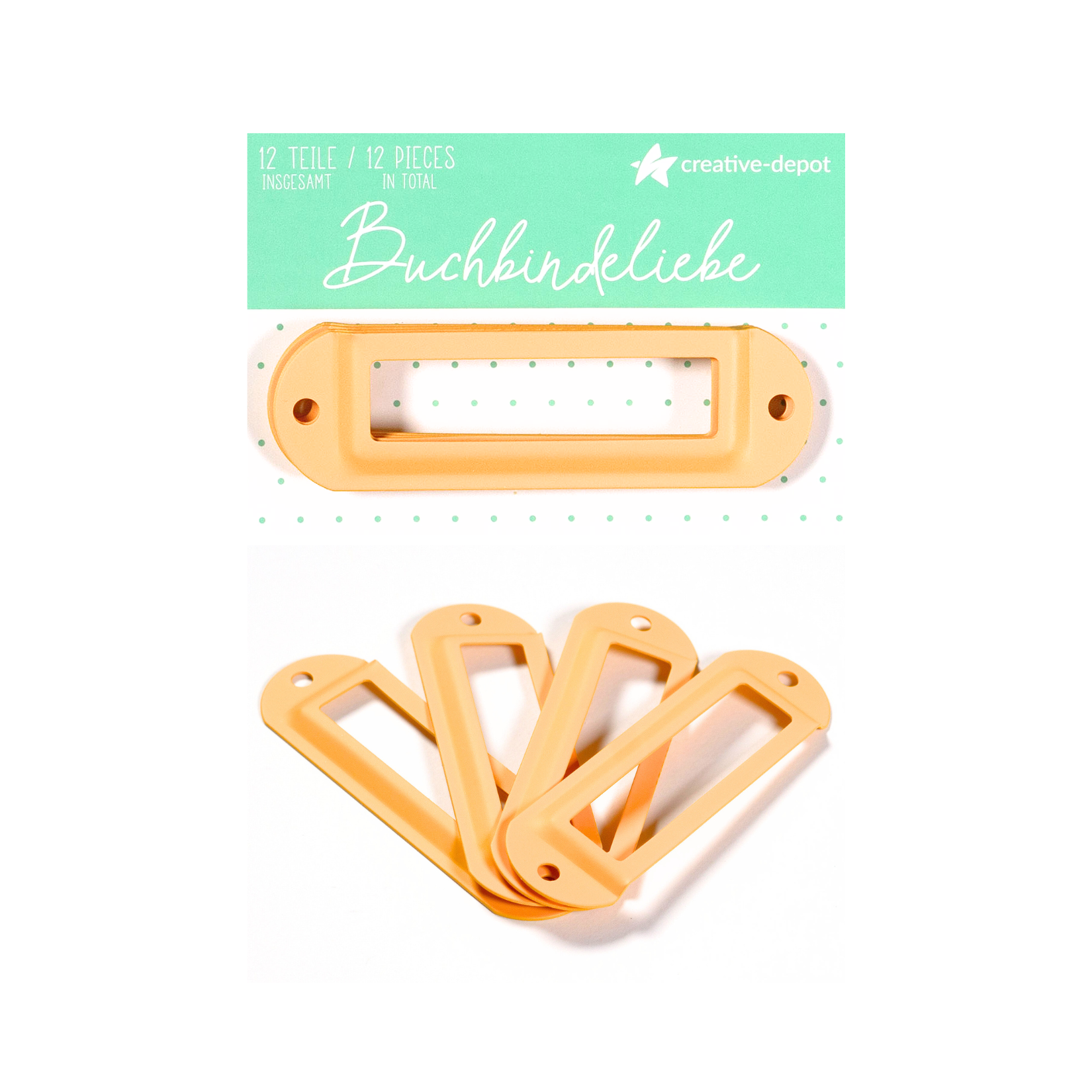 Etikettenhalter - Curry - Matt - Buchbindeliebe