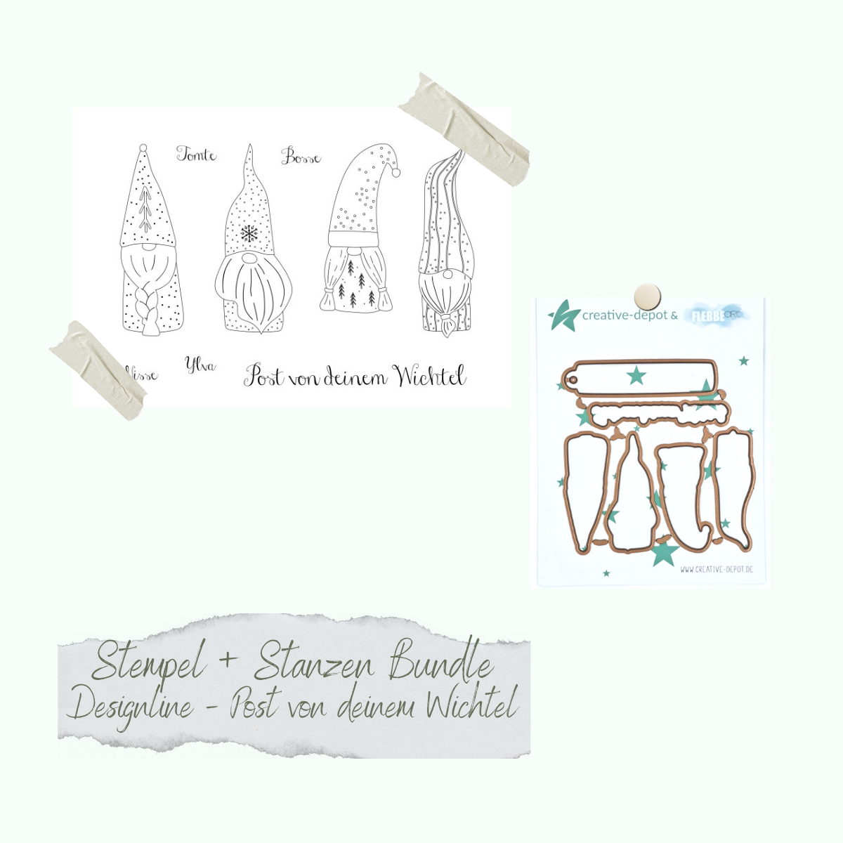 CD-BL-12361066 Bundle - Designline - Post von deinem Wichtel - Stempelset & Stanzen