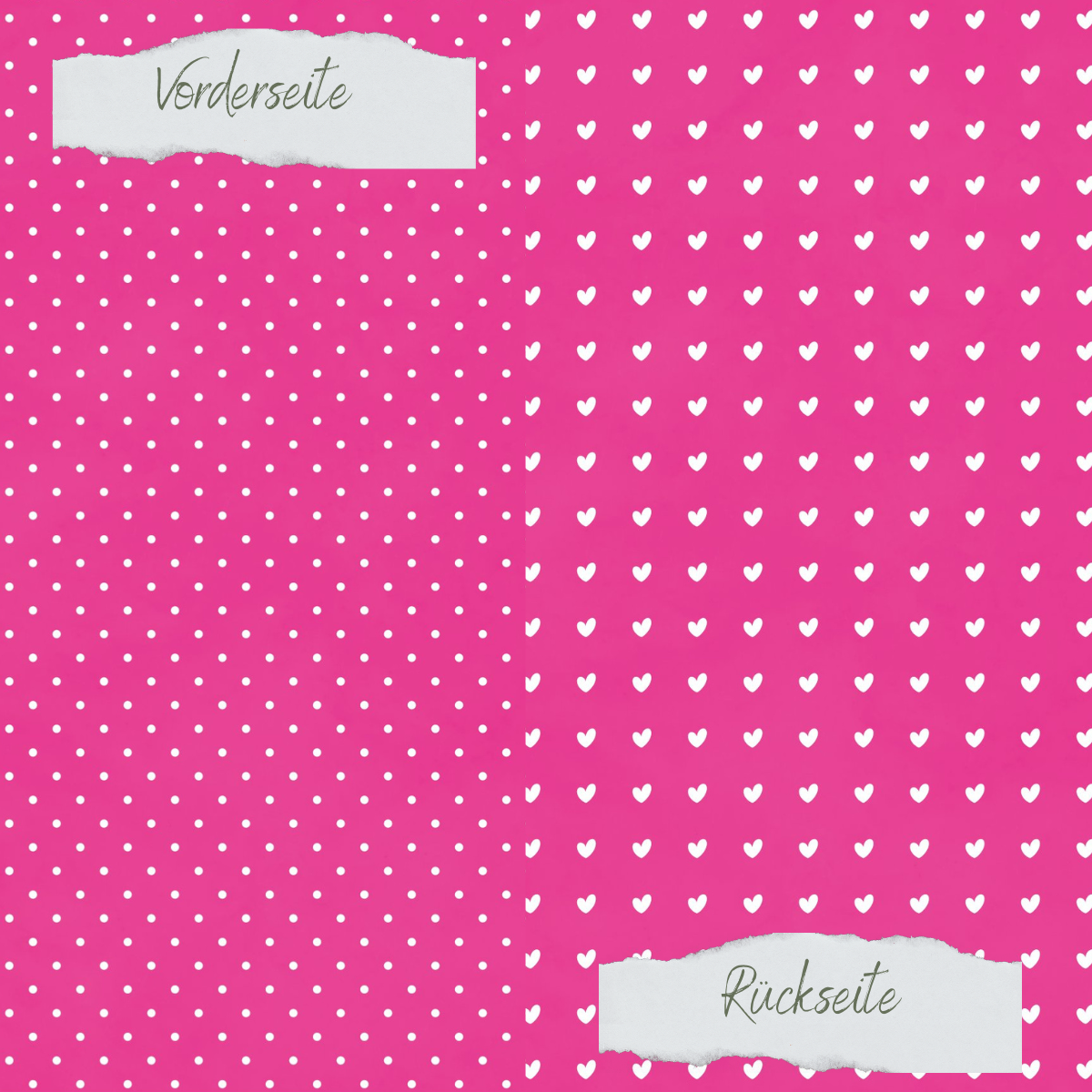 Papel de diseño - Basic - Sommerpink - Pünktchen + Herzchen - Doppelseitig bedruckt  Papel de diseño - Basic - Sommerpink - Pünktchen + Herzchen - Doppelseitig bedruckt