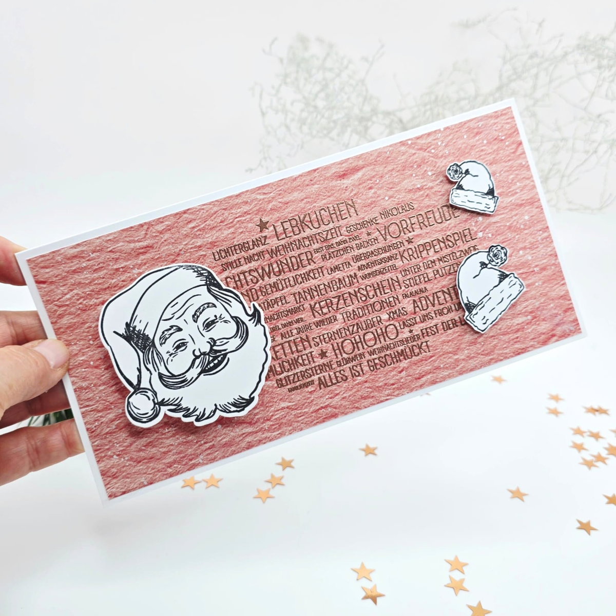 Stempelset - Dezembertagebuch - Hintergrund Weihnachtsworte