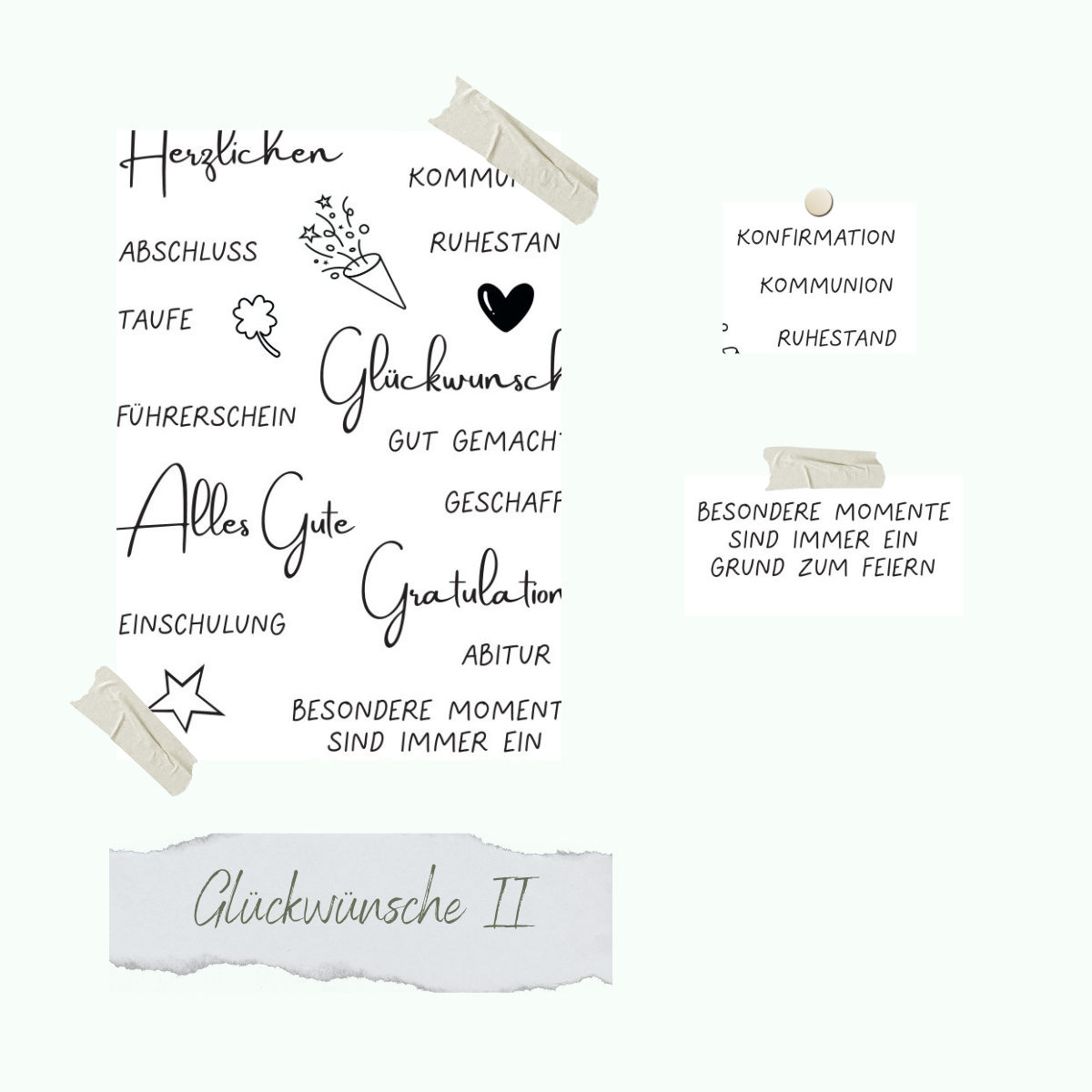 Stempelset - Glückwünsche II Stempelset - Glückwünsche II