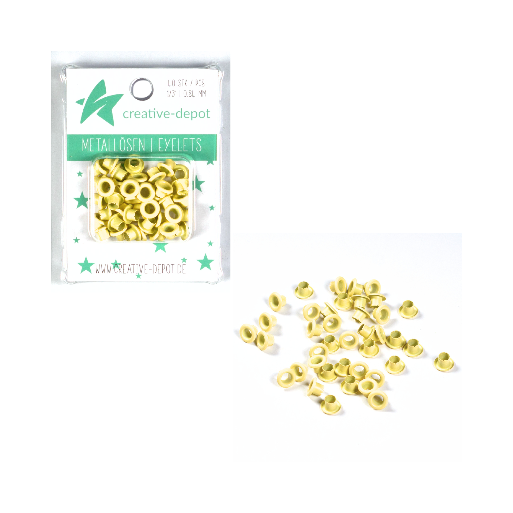 Eyelets - Babygelb - Matt - 8 mm