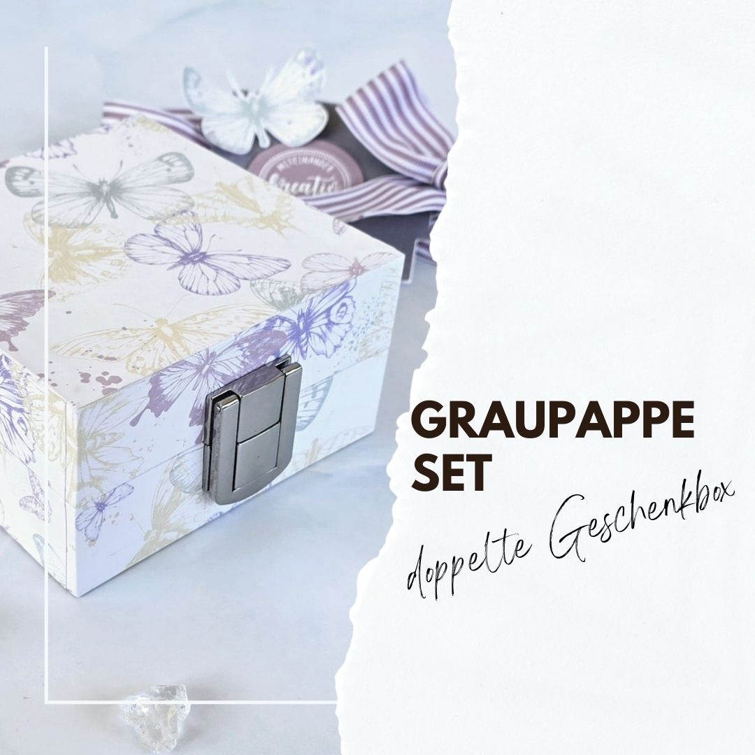 Graupappe Set doppelte Geschenkbox von Ulla