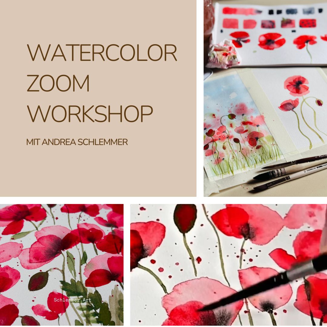 Zoom Workshop Watercolor mit Andrea Schlemmer am 23.07.2025