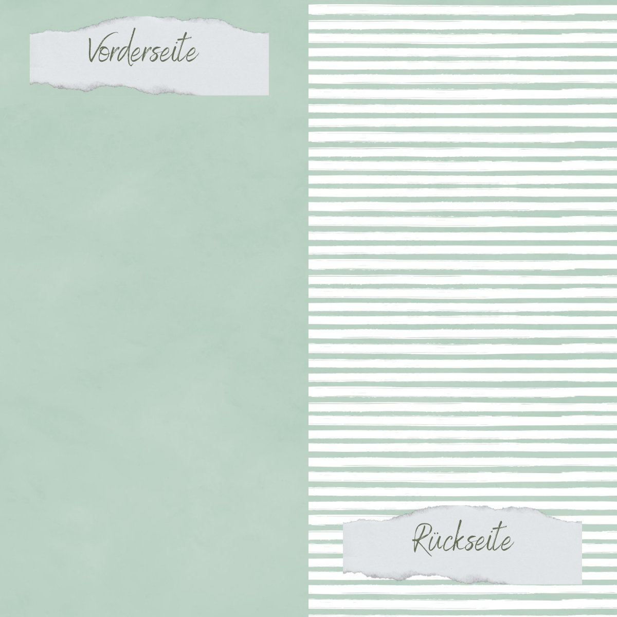 Papel de diseño - Basic - Vintage Mint - Streifen + Uni - Doppelseitig bedruckt Papel de diseño - Basic - Vintage Mint - Streifen + Uni - Doppelseitig bedruckt