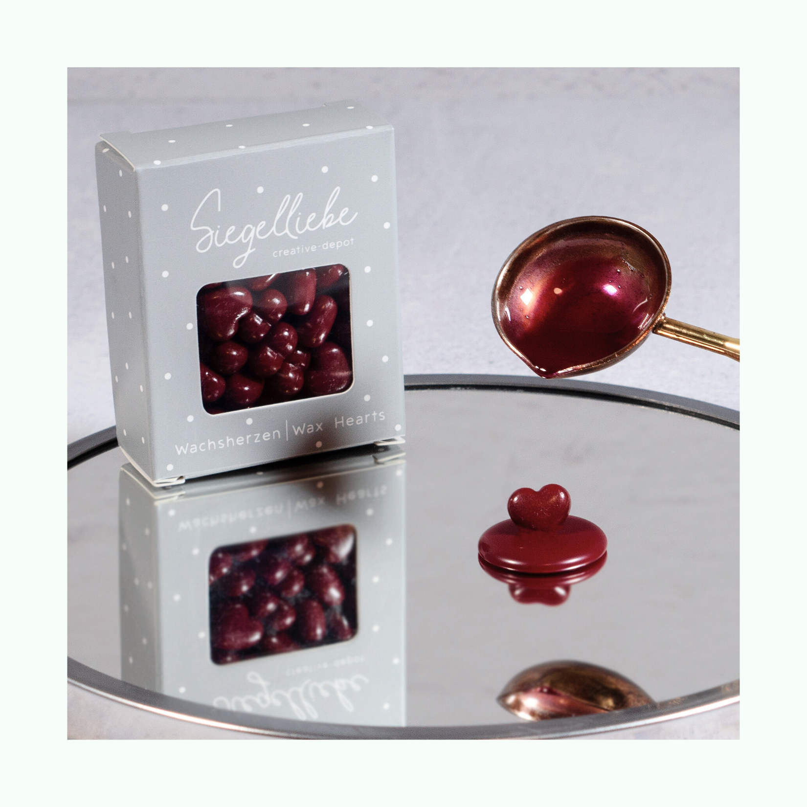 Wachsherzen - Merlot - Siegelliebe Wachsherzen - Merlot - Siegelliebe