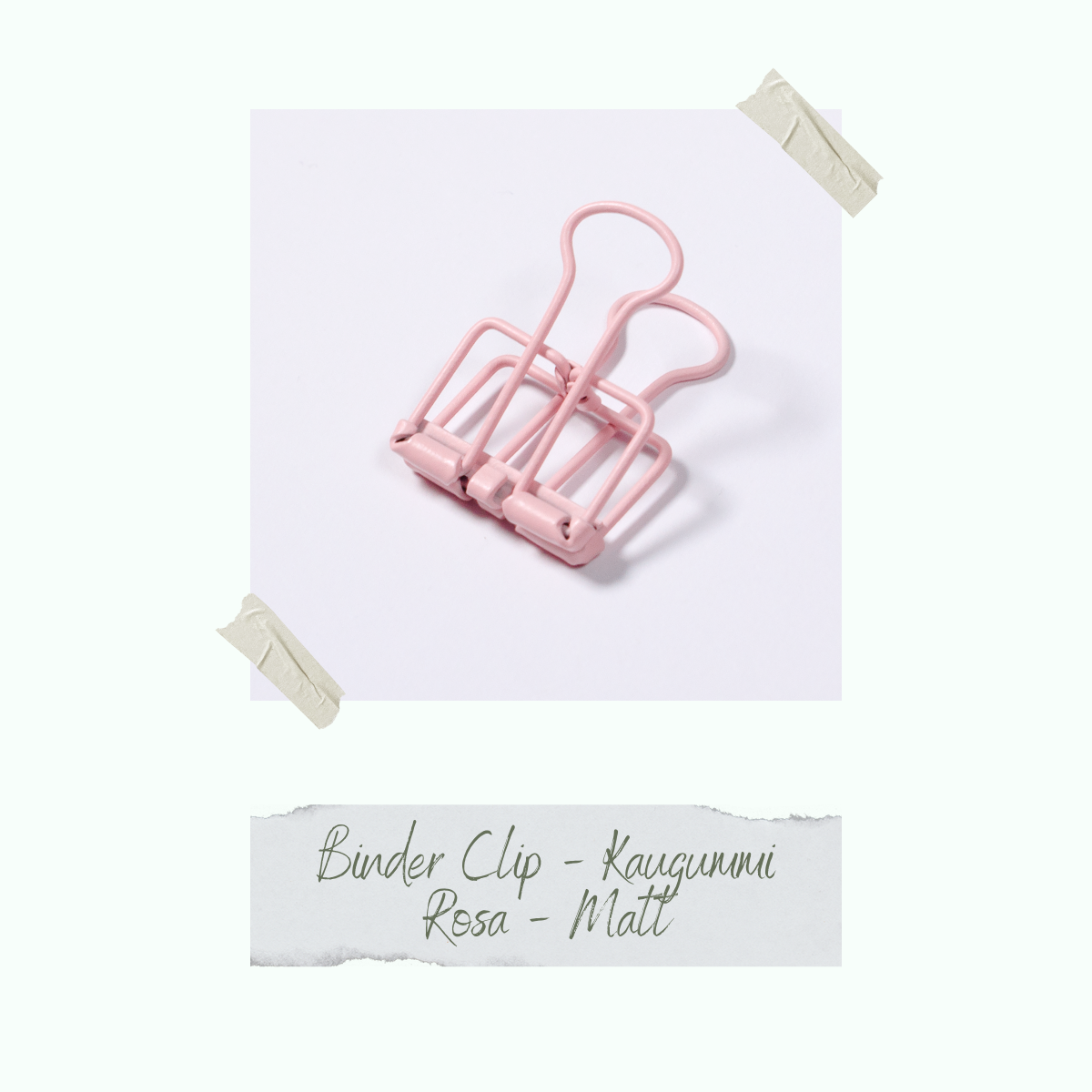 Binder Clip - Kaugummi Rosa - Matt